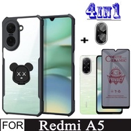 Redmi A5 Shockproof Phone Case for Redmi A4 A3 13C 14C 4 in 1 Camera Lens Glass Anti-Spy Privacy Cer