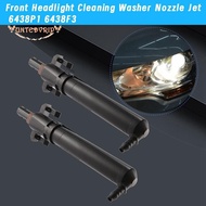 2Pcs Front Headlight Cleaning Washer Nozzle 6438P1 6438F3 for  307 207 607  C4 C5 Headlamp Wiper Jet