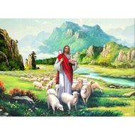 round diamond painting full drill Jesus' sheep diamond painting set