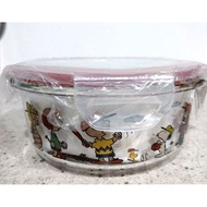 American Corning Close Clasp snapware Snoopy Glass Fresh-Keeping Box With Outer