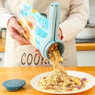 Bag clamp lid open/close With Pouring open/close Cap