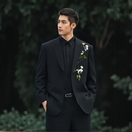 TIDE BEAR เสื้อสูทปักลายลายดอกไม้สุดหรูสำหรับผู้ชายสไตล์คนเมืองพร้อมรายละเอียดการออกแบบที่ไม่เหมือนใ