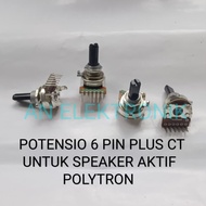 Potensio 6 pin Plus CT Untuk Speaker Aktif Polytron B503