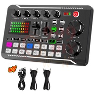 999DIY การ์ดเสียง รุ่นF998 สดการ์ด Sound Card F998 เข้ากันได้กับหลายแพลตฟอร์ม Live คาราโอเกะ มีลูทูธ