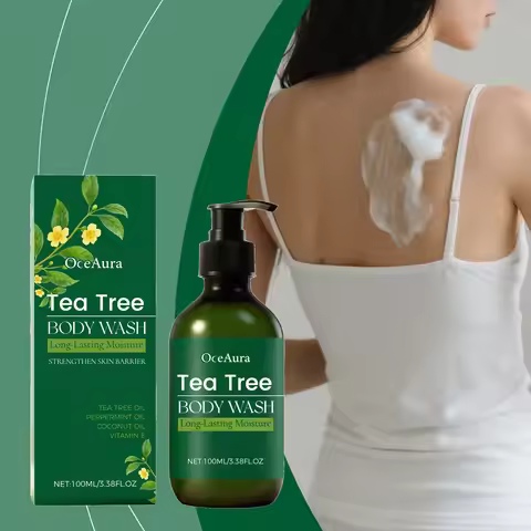 Tea Tree Refreshing Shower Gel Clean Dirt Rich Foam Oil Control Prevent Pore Blockage Improve Roughn