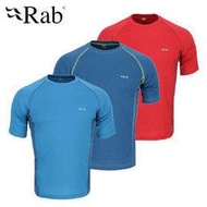 英國 Rab  男 銀鹽抗菌短袖排汗衣-法拉利紅/墨藍/馬林藍 QBT-01 特價1105