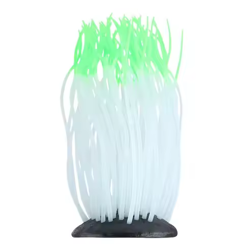 Luminous Feature Artificial Sea Anemone Silicone Suction Cup Aquarium Fish Decor Artificial Plant Si