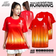 SC Sports เสื้อกีฬา เสื้อพิมพ์ลาย Run03-แดงเหลือง งานจริงสวย สีสด หนา145g นุ่มลื่นใส่สบาย