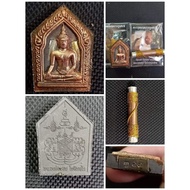 T Thailand Amulet Khun Paen Buddha &amp; Talisman Tube (Small Mold 3x2.3cm, takrut3.8cm)