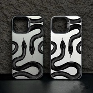 IMD02- Premium Matte Hard Casing hp iphone 15 Promax American trendy KINGSNAKE IMD case For iPhone 1