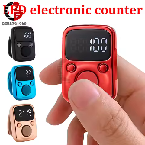 LED Display Finger Counter 4-digit 9999 Mini Ring Finger Counter Rechargeable Electronic Counter Por