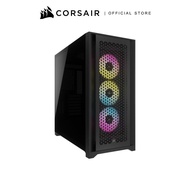 CORSAIR CASE iCUE 5000D RGB AIRFLOW Mid-Tower Case Black - 3x AF120 RGB ELITE Fans - iCUE Lighting N