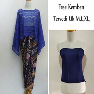 Pratita Brukat Batwing Suit and Women's Free Kemben Batik Wrap Skirt