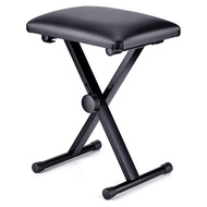 Keyboard Bench Adjustable Piano Bench X-Style Foldable Piano Stool Collapsible Chair with Black Padd