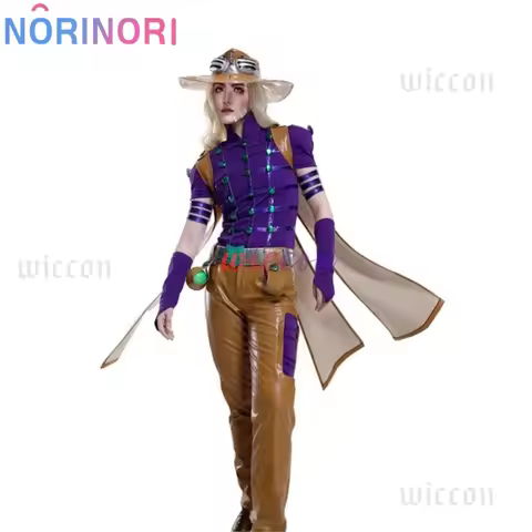 JoJo Spin Master Gyro Zeppli Cosplay Costume Spin Master Zeppli Cosplay Full Set Wig With Hat And Cl