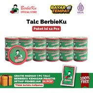 Talc Berbieku Powder 12 Pcs - Talc Ijo Baby Powder for Prickly Heat & Itching