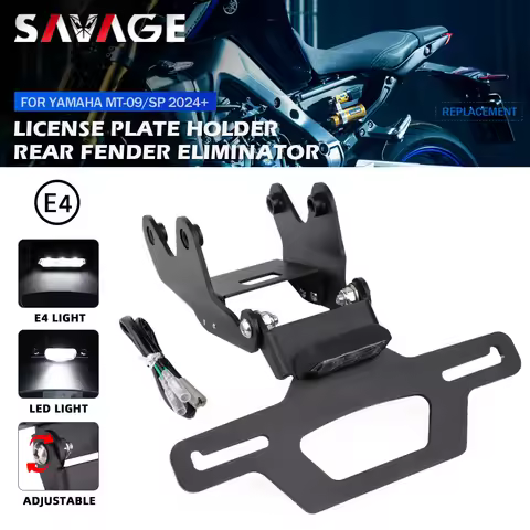 For YAMAHA MT-09/SP 2024 Motorcycle License Plate Holder Tail Tidy Bracket Fender Eliminator LED Lig