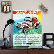Jeep 1973 CJ5 Wooden Poster wall Decoration wall decor Size (40x30)