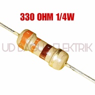 100X RESISTOR 330 OHM 1/4W - CARBON FILM RESISTOR 330 OHM 1/4W GET 100 PCS RESISTOR