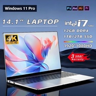 14.1 นิ้วแล็ปท็อปสําหรับเล่นเกม Windows 11 Intel Core i7 7500U แล็ปท็อป 12GB RAM DDR4 1TB 2TB SSD โน