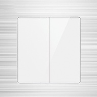 KAMANNI Ultra Frameless Wall Glass Panel Switch 13 Amp Modern Lighting Switch Universal 3-pin plug s