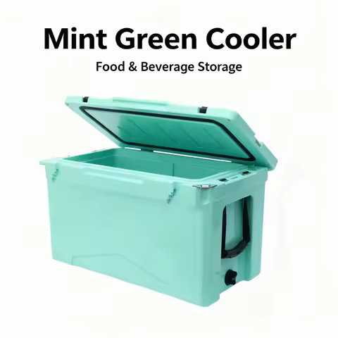 Newest Design Modern Rotomolded 50QT PE+PU Cooler Box with Letter Pattern Absorption Refrigeration f