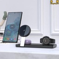 原廠t9s 三合一桌面無線充電器手錶耳機手機15w快充摺疊支架