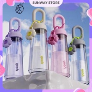 GANTUNGAN SUNWAYSTORE - Oval Flower Drinking Bottle 500ml R*plika Oball Bottle/ Cute Flower Hanging 