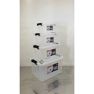 CASA BOX/ STORAGE BOX TRANSPARENT WITH BLACK HANDLE