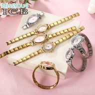 ICB DIY Ellipse Simple Watch Men Women'S 9MM Width Italian Elastic Charm Stainless Watch Header Link