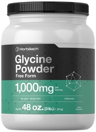 Glycine Powder 3 lbs | Free Form Supplement | Unflavored Powder | Vegetarian, Non-GMO, Gluten Free