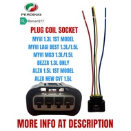 Perodua plug coil socket myvi 1.3L/myvi lagi best/myvi mg3/bezza 1.3L/alza all model (2009-now) igni