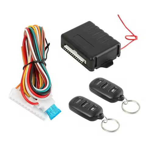 Car Remote Central Door Lock Kit with Remote Control Keyless Entry Alarm System Keychain Central Kit