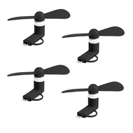 Mini Cell Phone Fan for iPhone - 4 Pack 2-in-1 Personal Portable Pocket Small Fan for Travel Outdoor