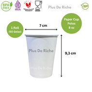 Plain 8oz Paper Cup (50 pcs) - Paper Cup Coffee - 8oz Paper Cup