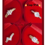 [VJ]Cop916 Ring “Diamond CZ” Anniversary, Engagement Ring 999.9 Bangkok Gold Plated <RD11: C1/C2/C3/