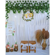 PAKET BACKDROP F DEKORASI LAMARAN AQIQAH AKAD SEDERHANA/ PHOTOBOOTH LAMARAN/ WEDDING PHOTO