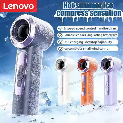 Lenovo Handheld High-speed Fan Usb Mini Digital Display 199 Speed Violent Turbo Pocket Small Fan Out
