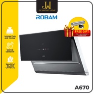 JW Robam A670 Cooker Hood Hob Kitchen Appliances Cooktop Dapur Gas Ducting Strong Power Warranty Fre