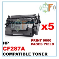 5units Compatible toner for CF287A 87A 87X CF 287A 287X 287  LaserJet M501 M506 M527 M501dn M506dn M
