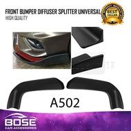 ♞Universal Car Diffuser for Toyota Vios Gen3 / Wigo / Mirage G4 / Hatchback Front Bumper Lip Splitt