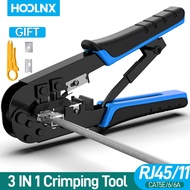 Hoolnx RJ45 Crimper RJ11 RJ45 Crimping Tool Ethernet Network LAN Cable Crimper Cutter Stripper Plier