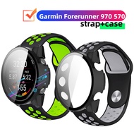 Garmin Forerunner 970 570 strap Silicone strap Sports wristband Garmin Forerunner 970 570 case Scree