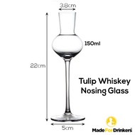Tulip Shaped Whiskey Tasting Glass (Set of 2) Single Malt Whisky / Specialty whiskey glassware / cop