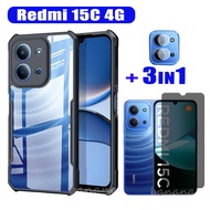 For Redmi 15C Shockproof Phone Case Redmi 15C 5G Redmi 14C Redmi A5 A4 A3 Privacy Tempered Glass Scr