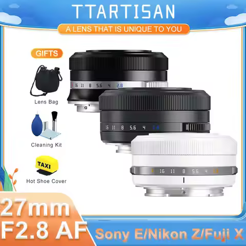 TTArtisan APS-C Auto Focus 27mm F2.8 Large Aperture Lens for Fuji X Mount XF Sony E Nikon Z XT30 XA5