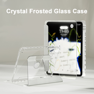 NEW Crystal Frosted Glass Case for ipad pro11/12.9 2020-2023 gen10/10.9/2022/2023 pro11/m4เคสไอแพด