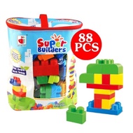 GLCF🔥READY STOCK 🔥 Lego 88pcs New Large Mega Size Building Block Super Builder Kids Toys,Lego 88 Siz