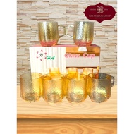 Glass cup set of 6 glass cup/s containing 6