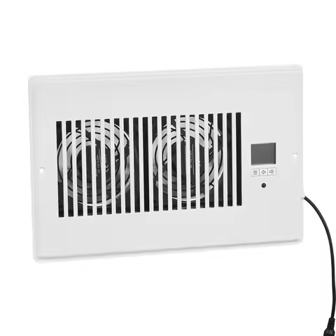 SucceBuy Register Booster Fan Quiet Vent Booster Fan with Remote Control Thermostat Control for Heat